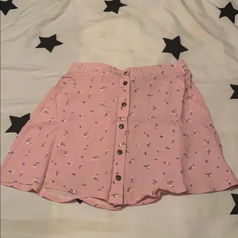 light pink flowery skirt